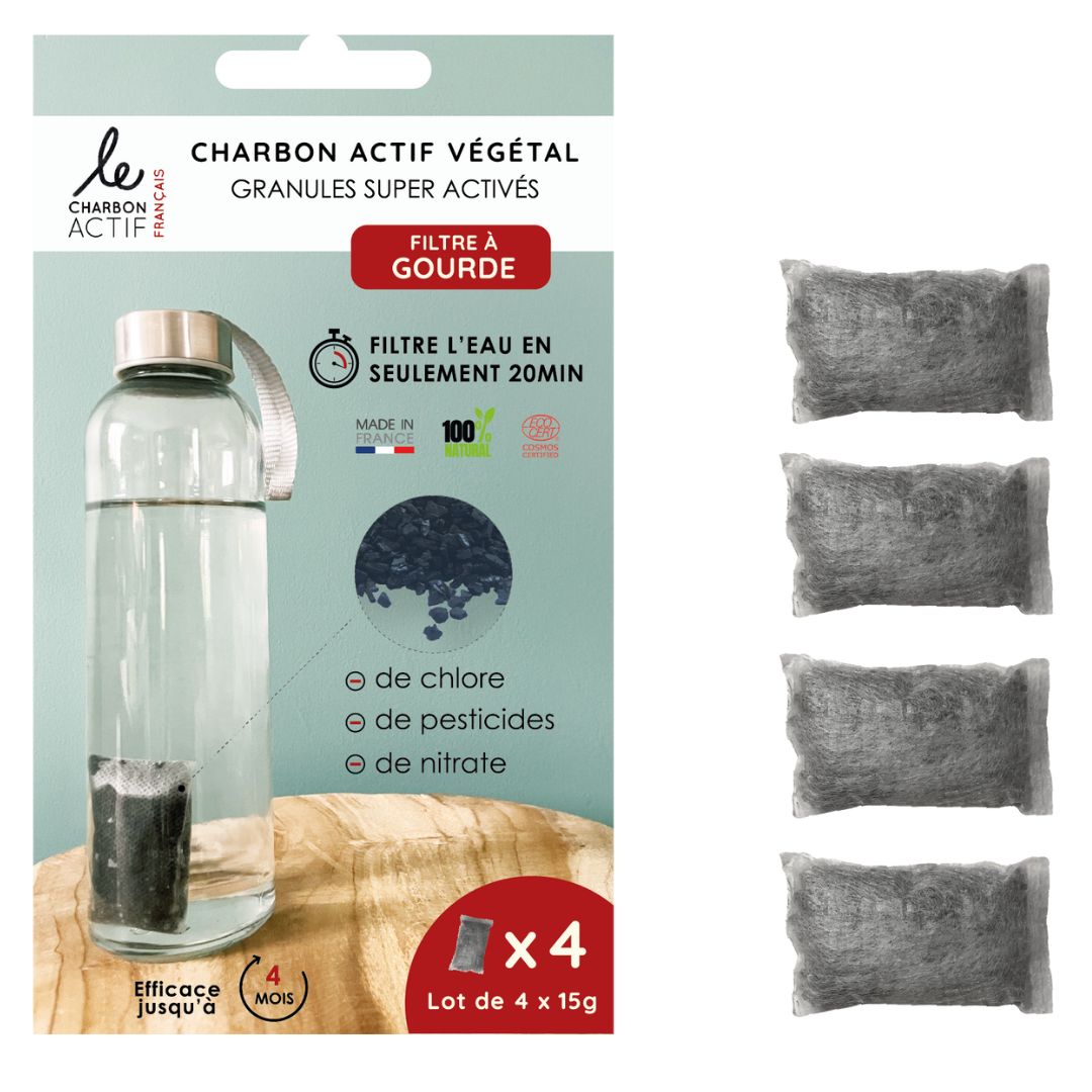 Charbon végétal français filtre à eau pour gourdes X2 – Bijin